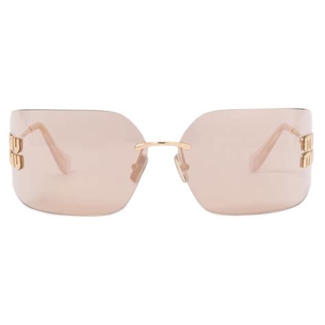 miu miu rose gold sunglasses|miu miu runway sunglasses.